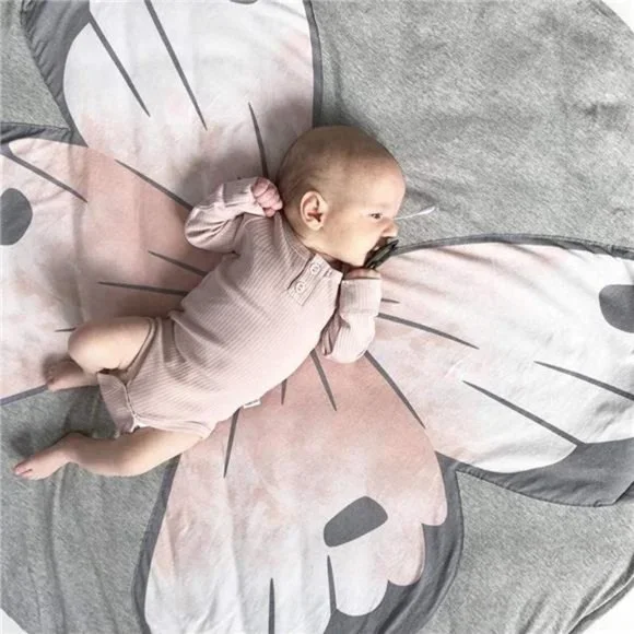 Butterfly Baby Round Play Pad Crawling Mat Butterfly Baby Blanket